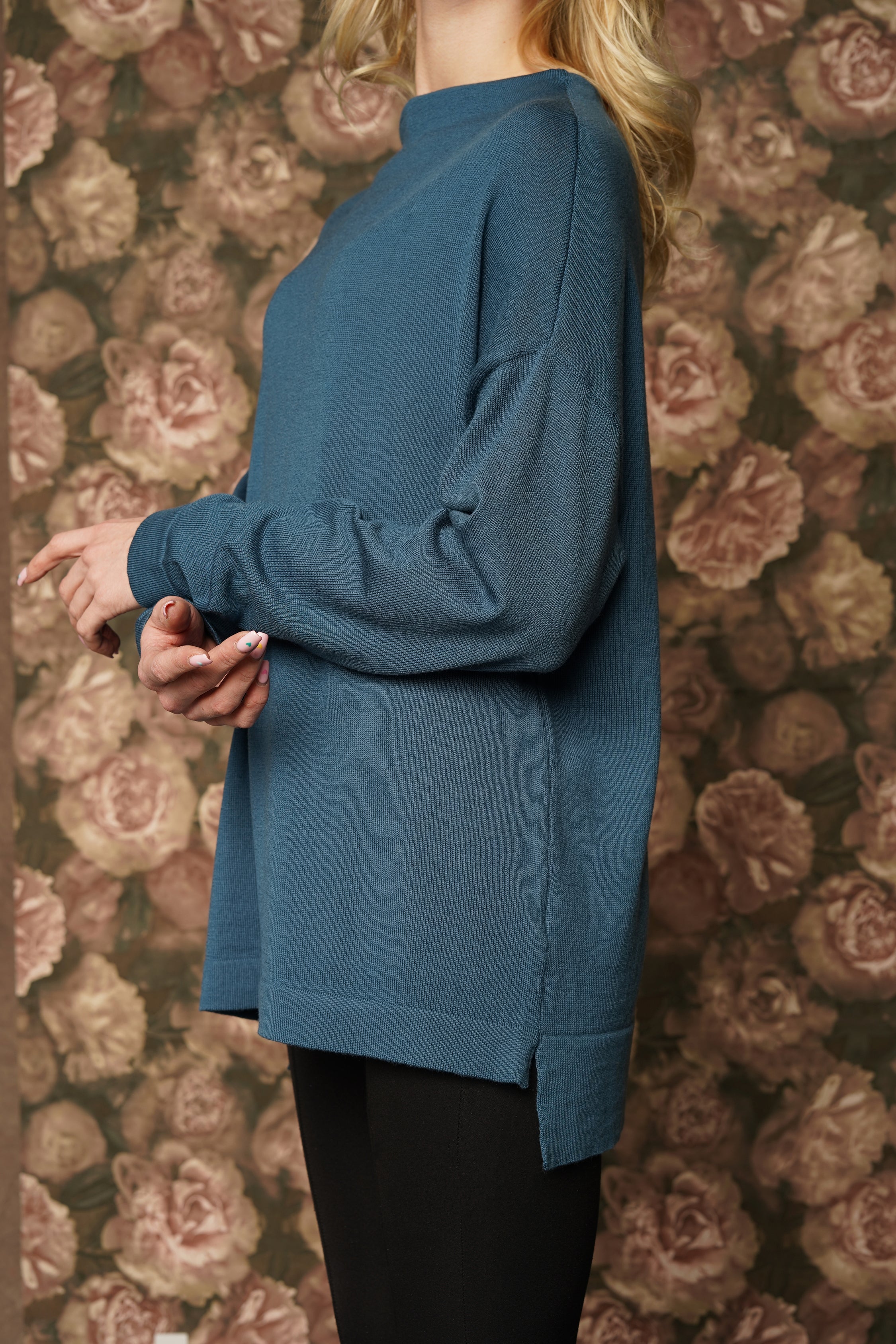 Merino wool long sleeve sweater