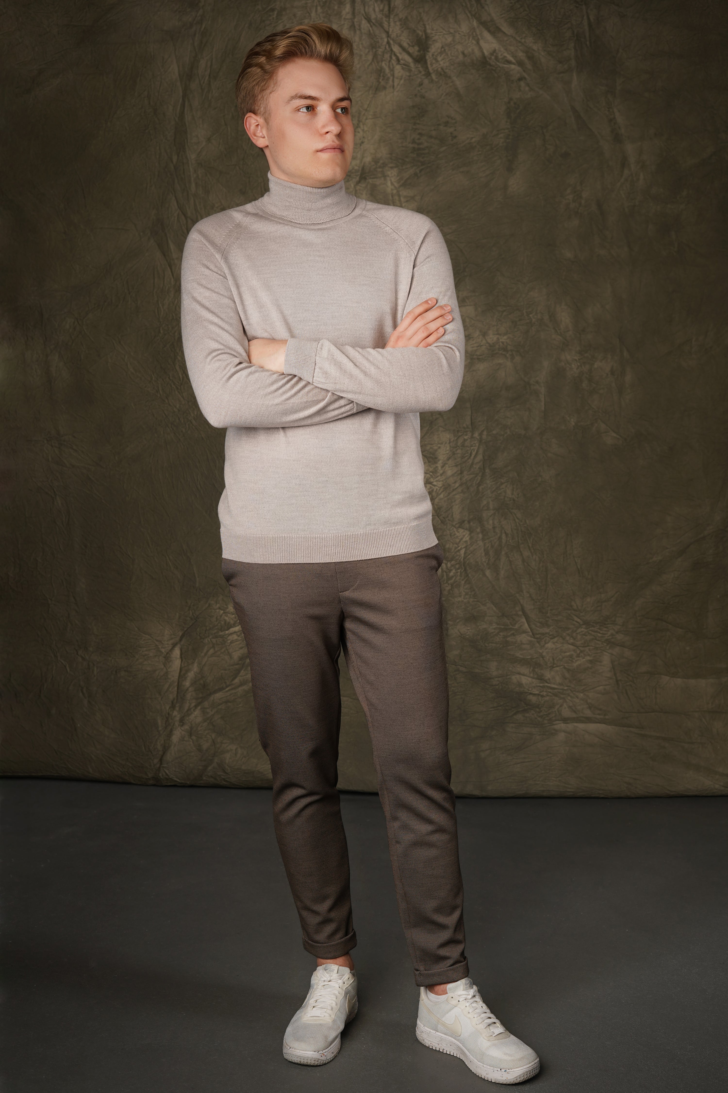 Merino wool turtleneck sweater