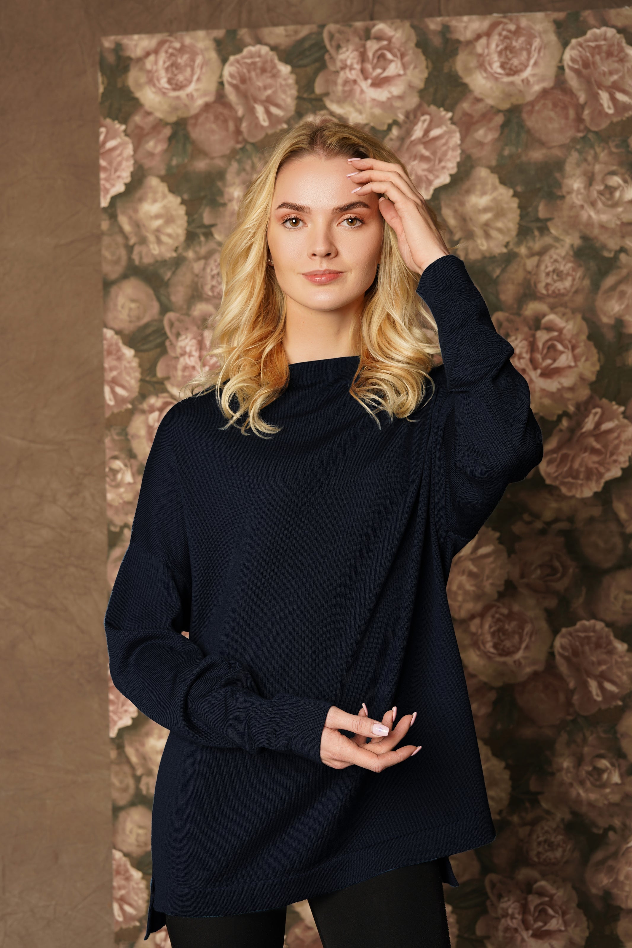 Merino wool long sleeve sweater