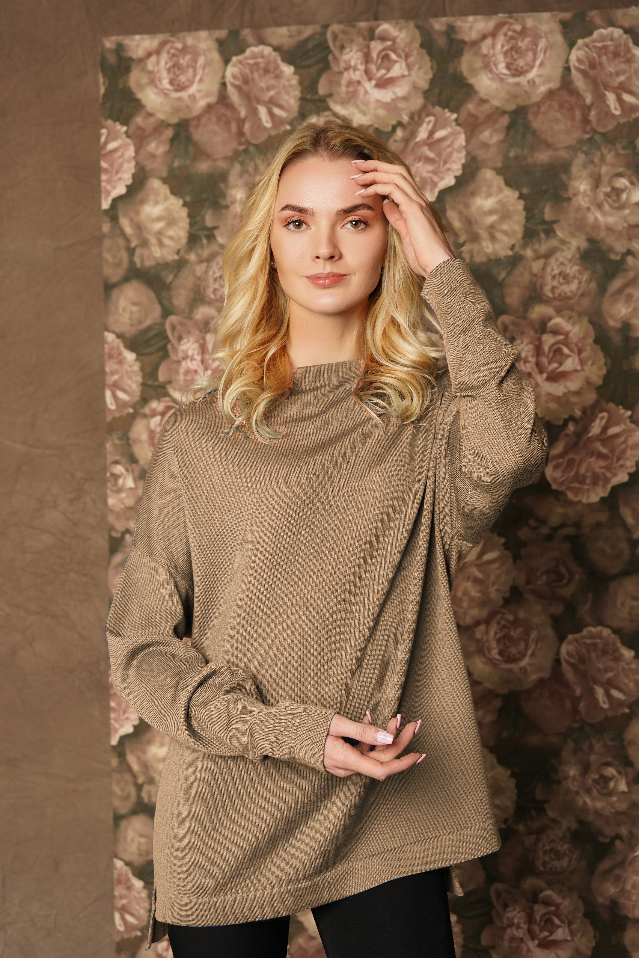 Merino wool long sleeve sweater