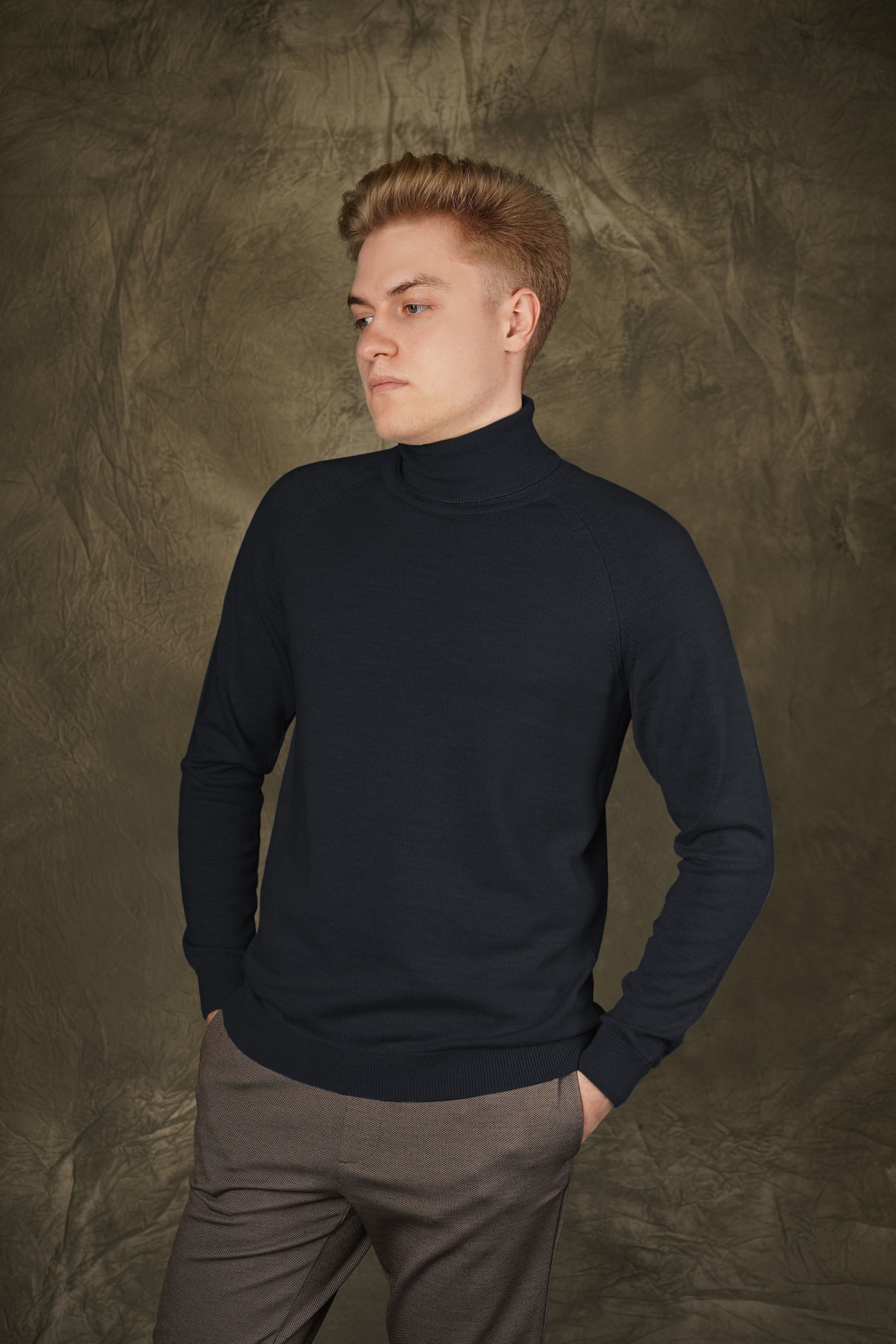Merino wool turtleneck sweater