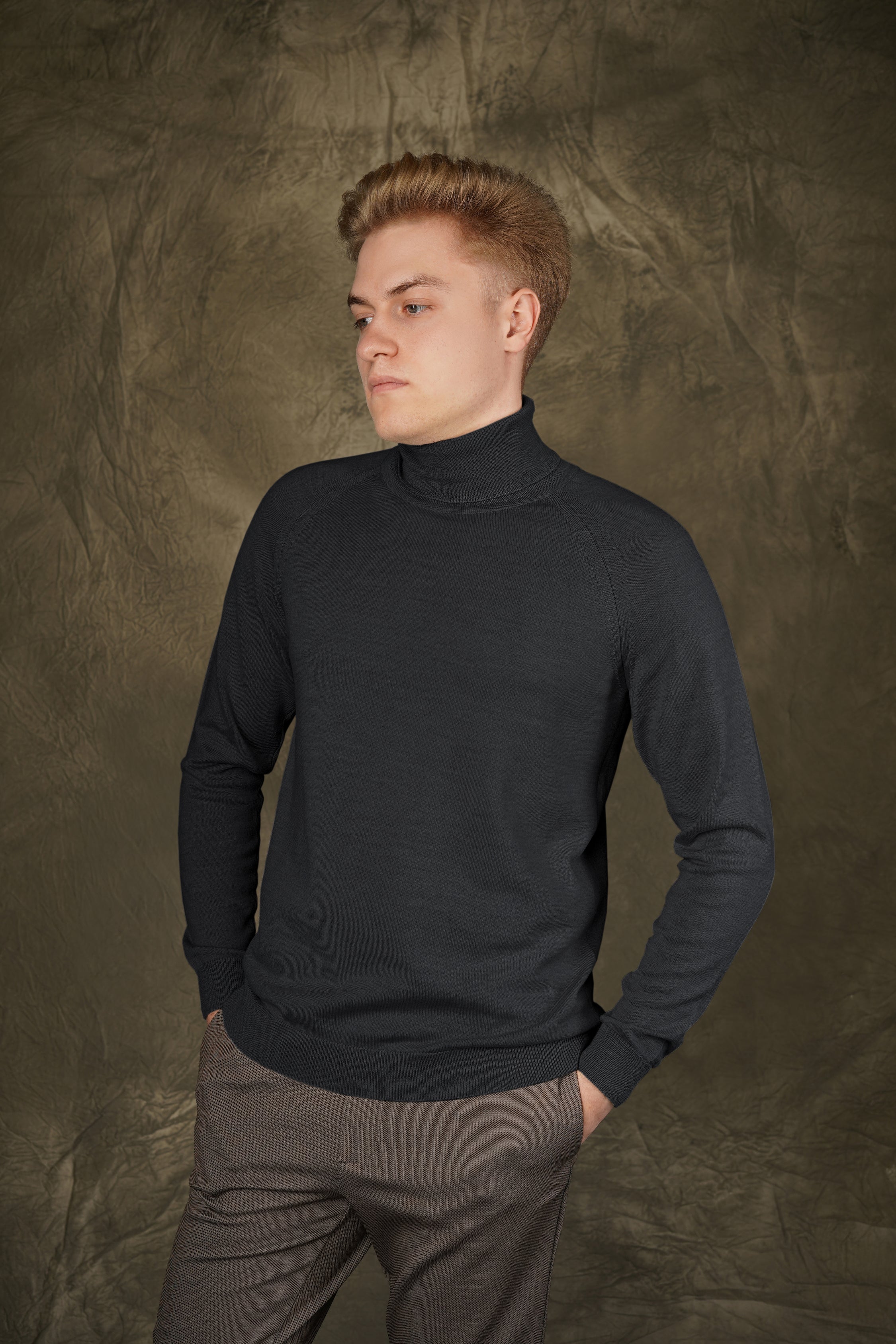 Merino wool turtleneck sweater