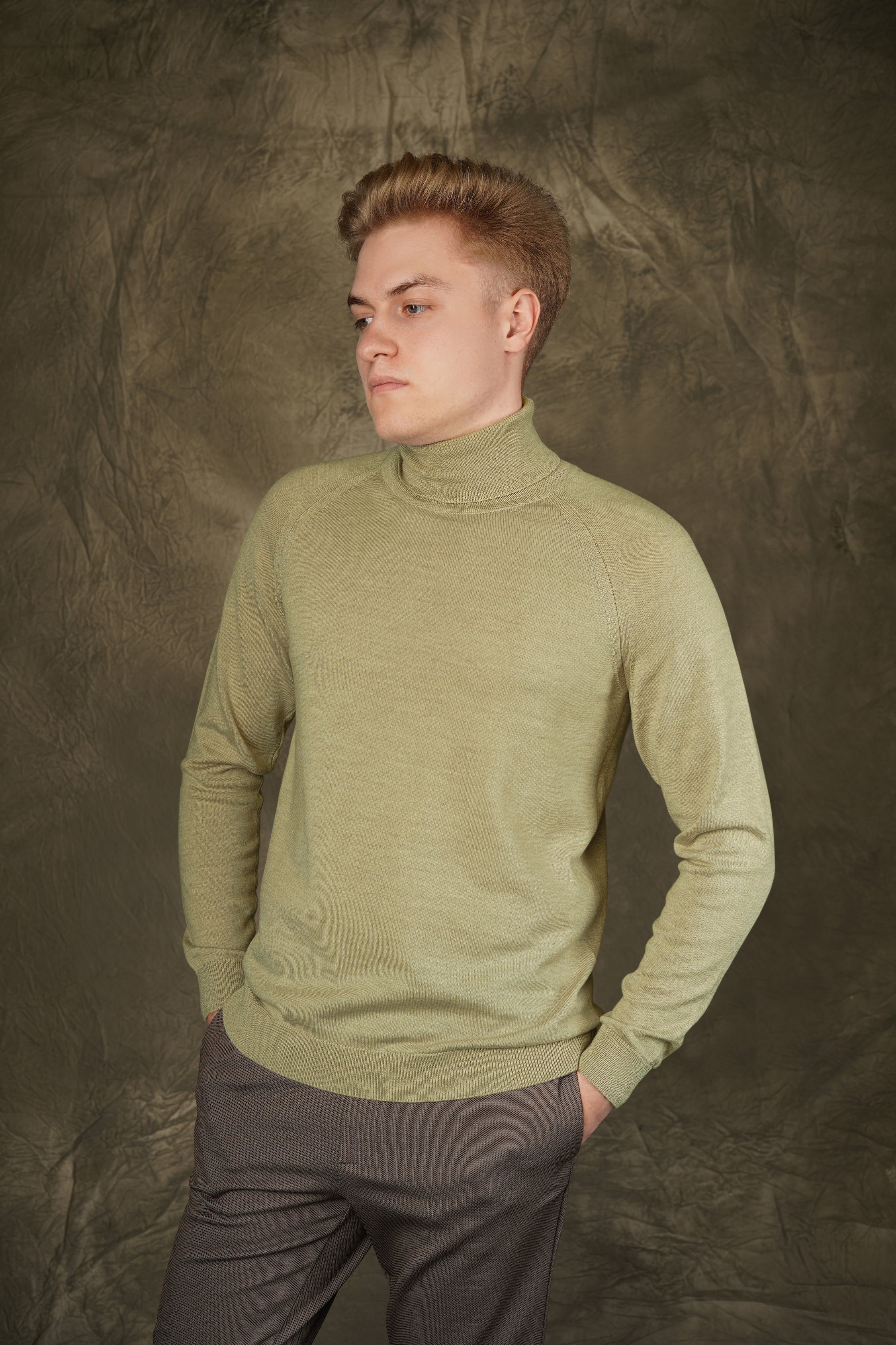 Merino wool turtleneck sweater