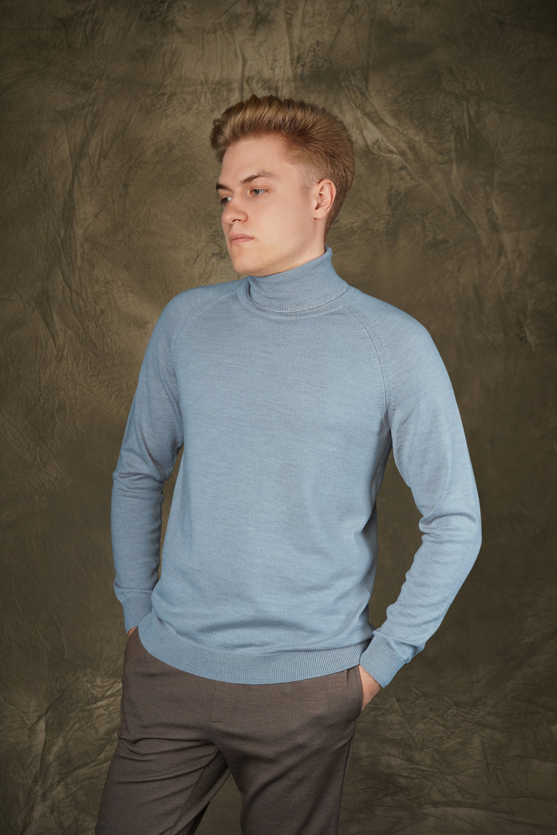 Merino wool turtleneck sweater