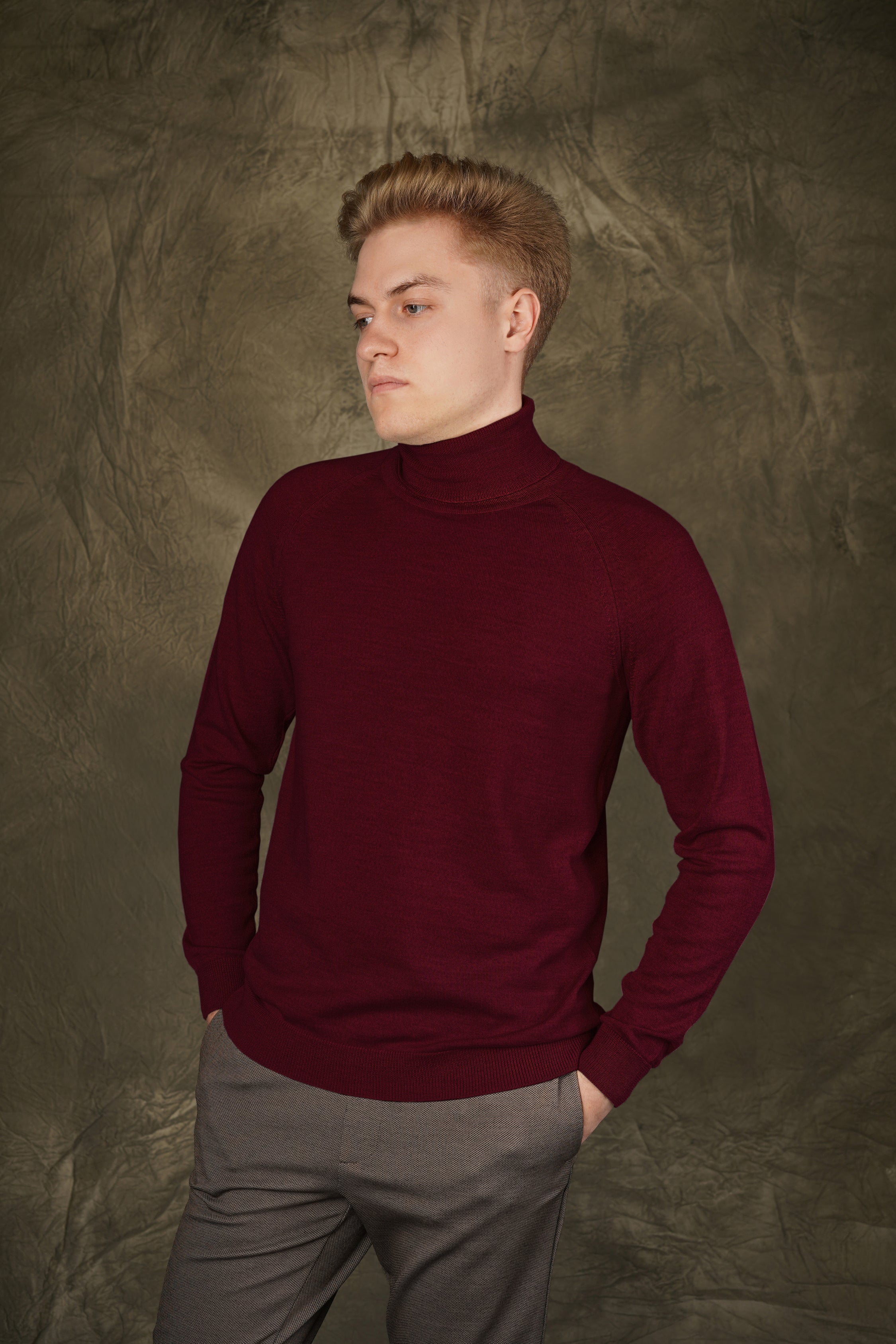 Merino wool turtleneck sweater