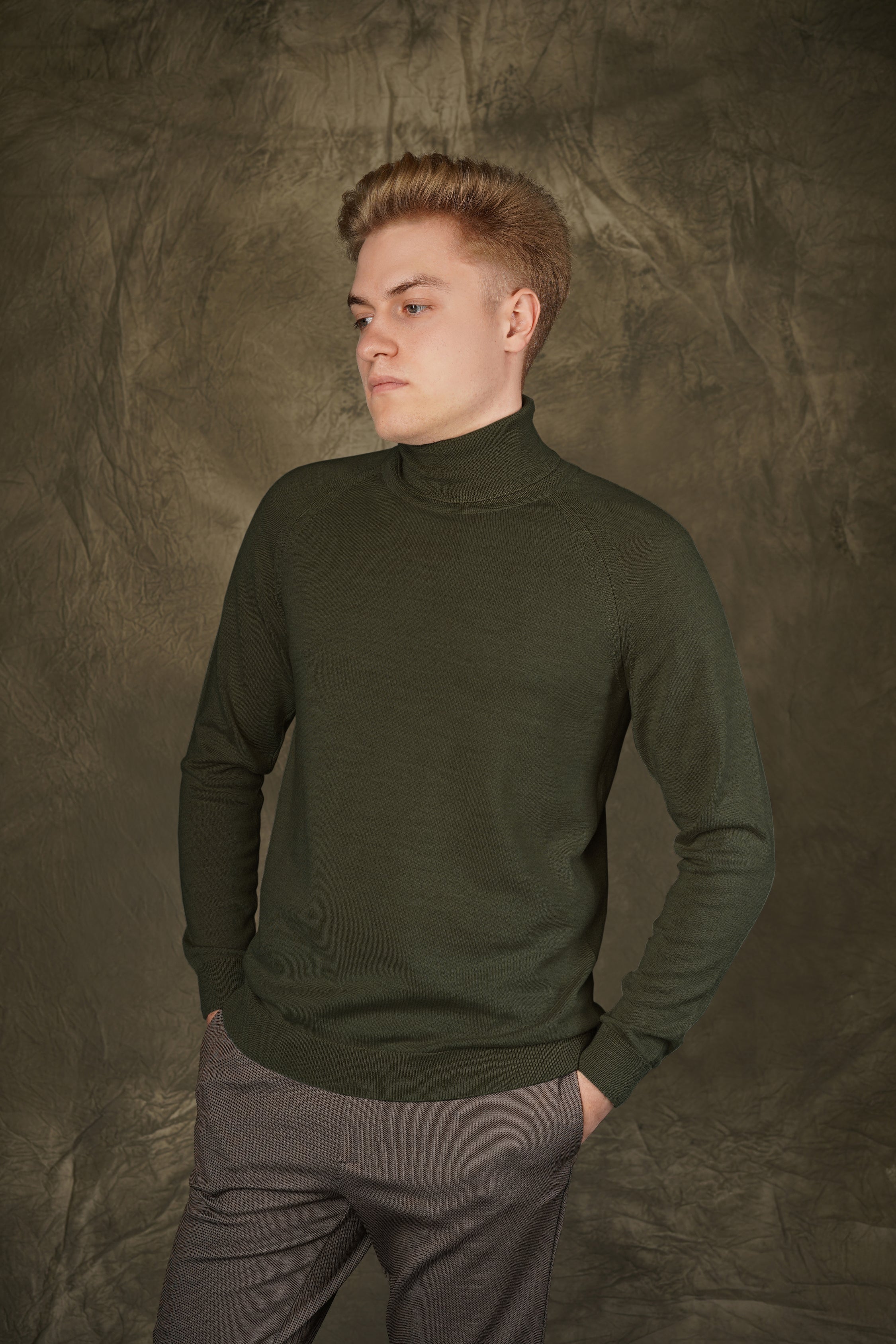 Merino wool turtleneck sweater