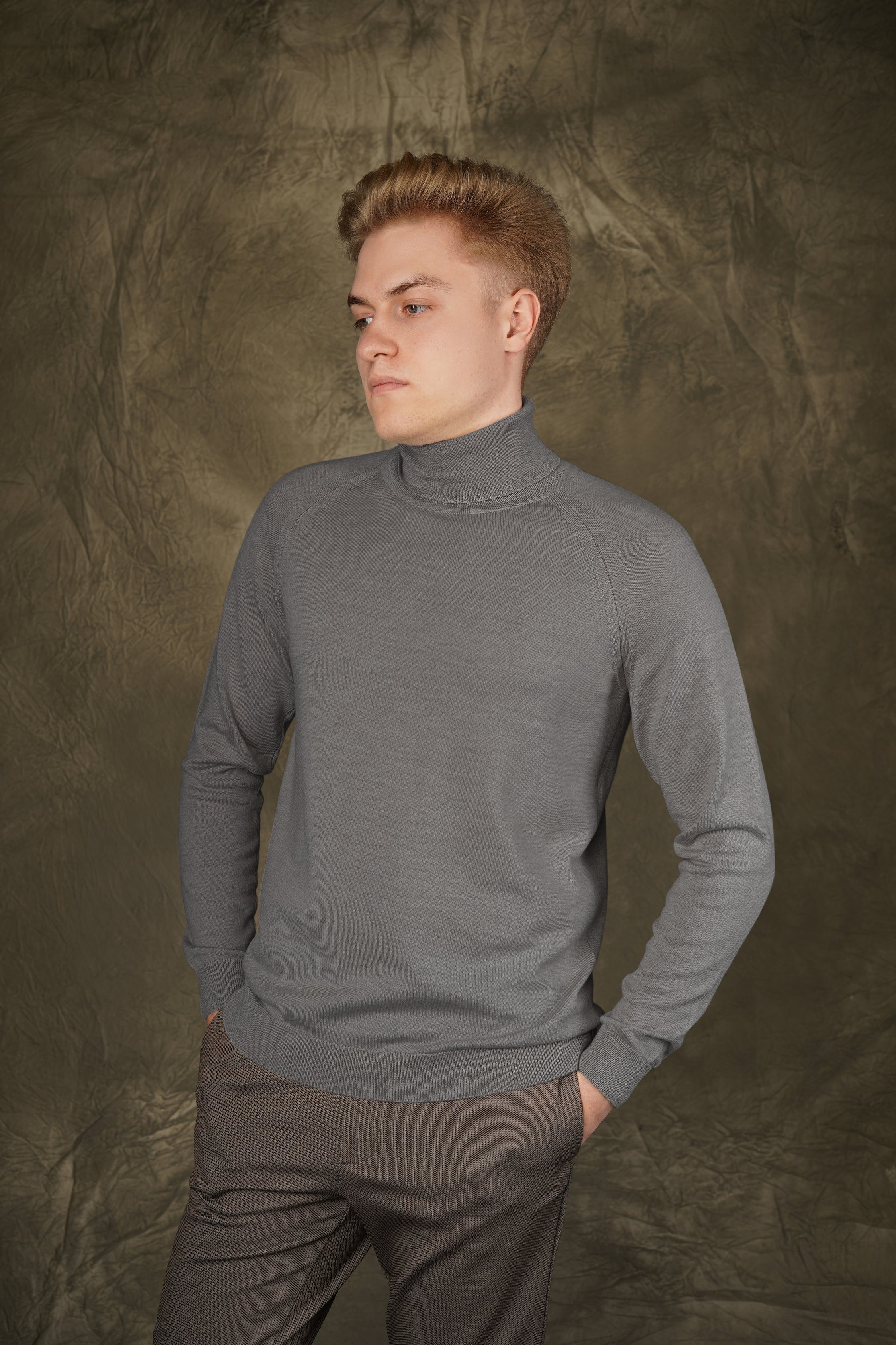 Merino wool turtleneck sweater