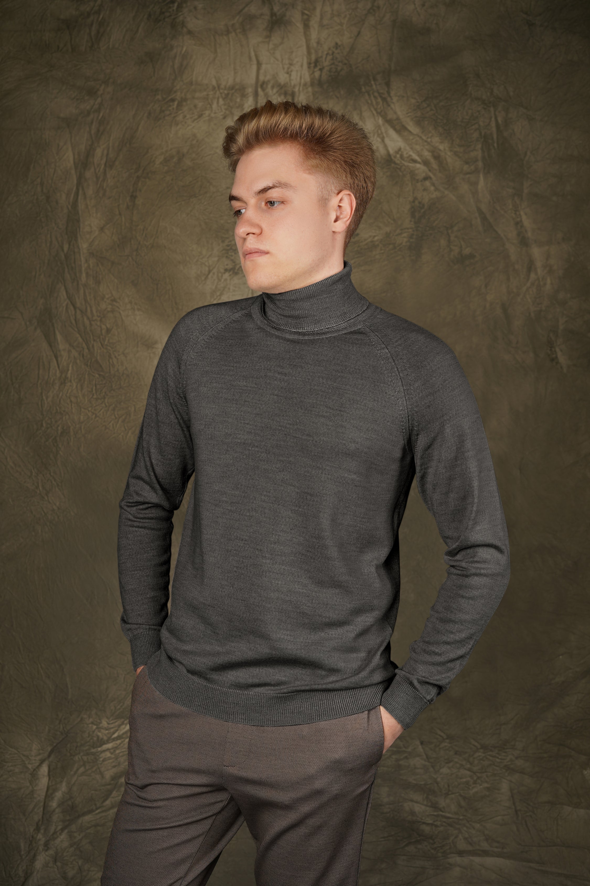 Merino wool turtleneck sweater