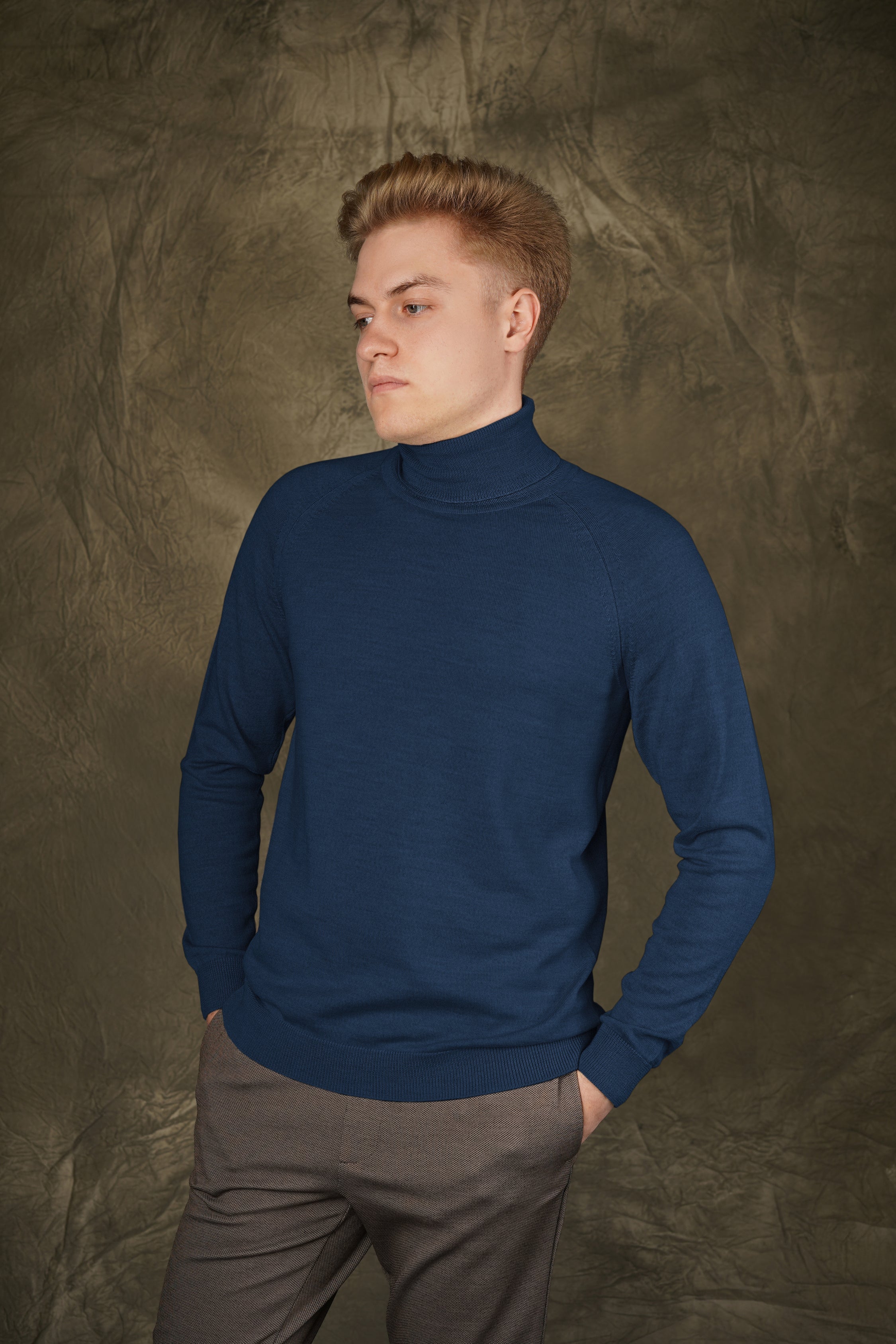 Merino wool turtleneck sweater