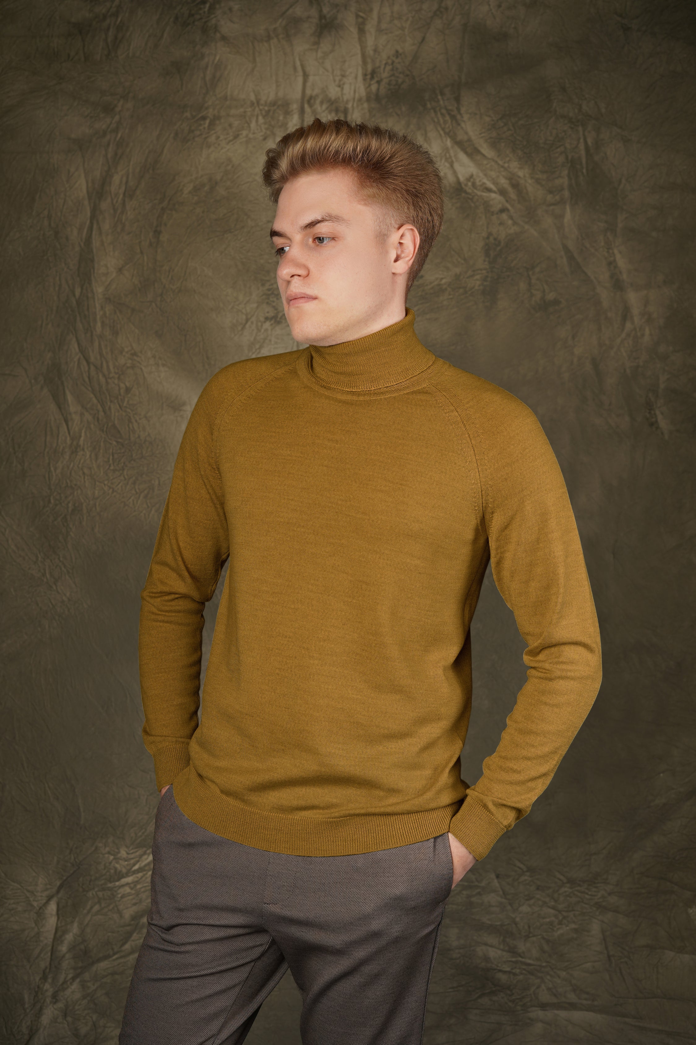 Merino wool turtleneck sweater