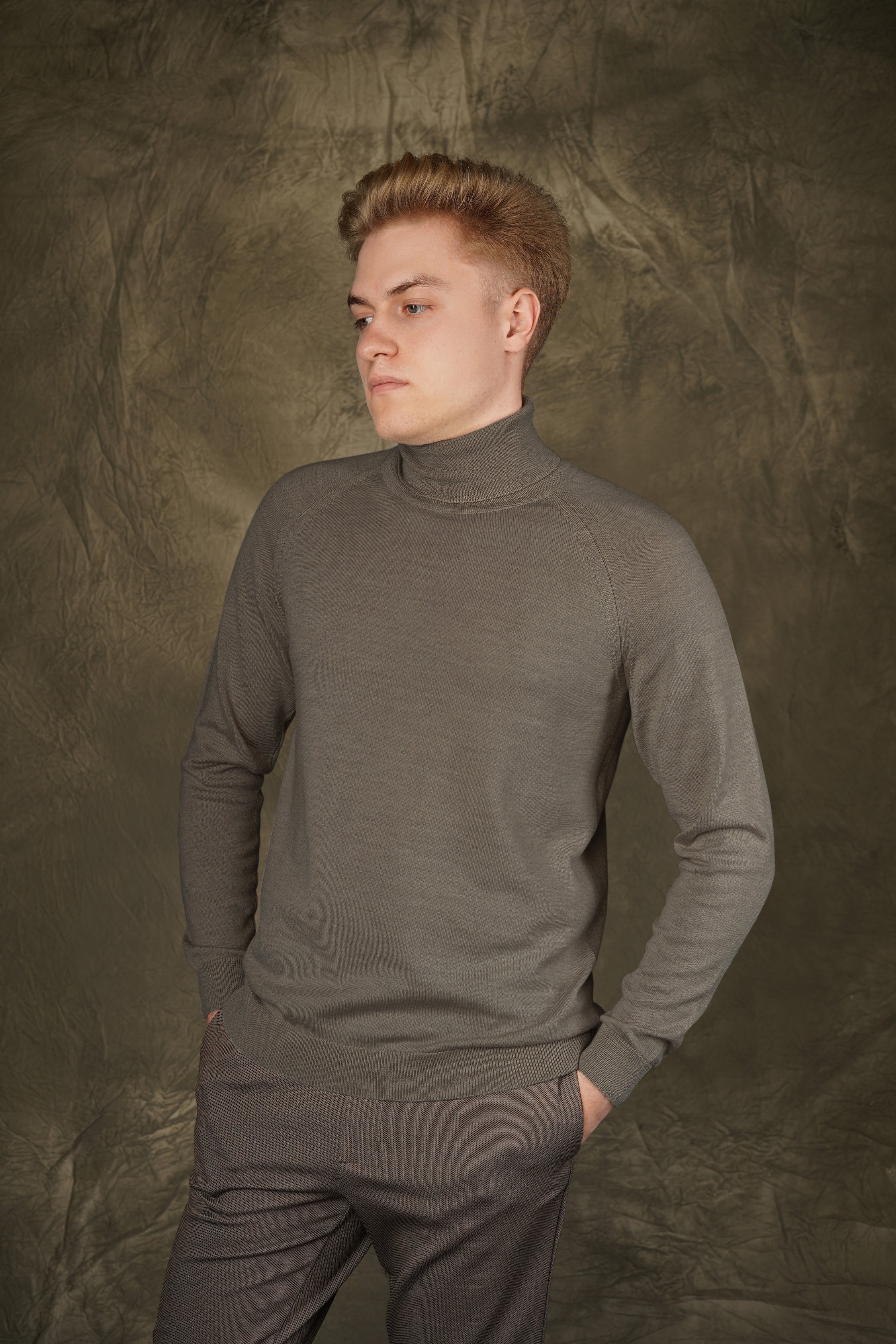Merino wool turtleneck sweater