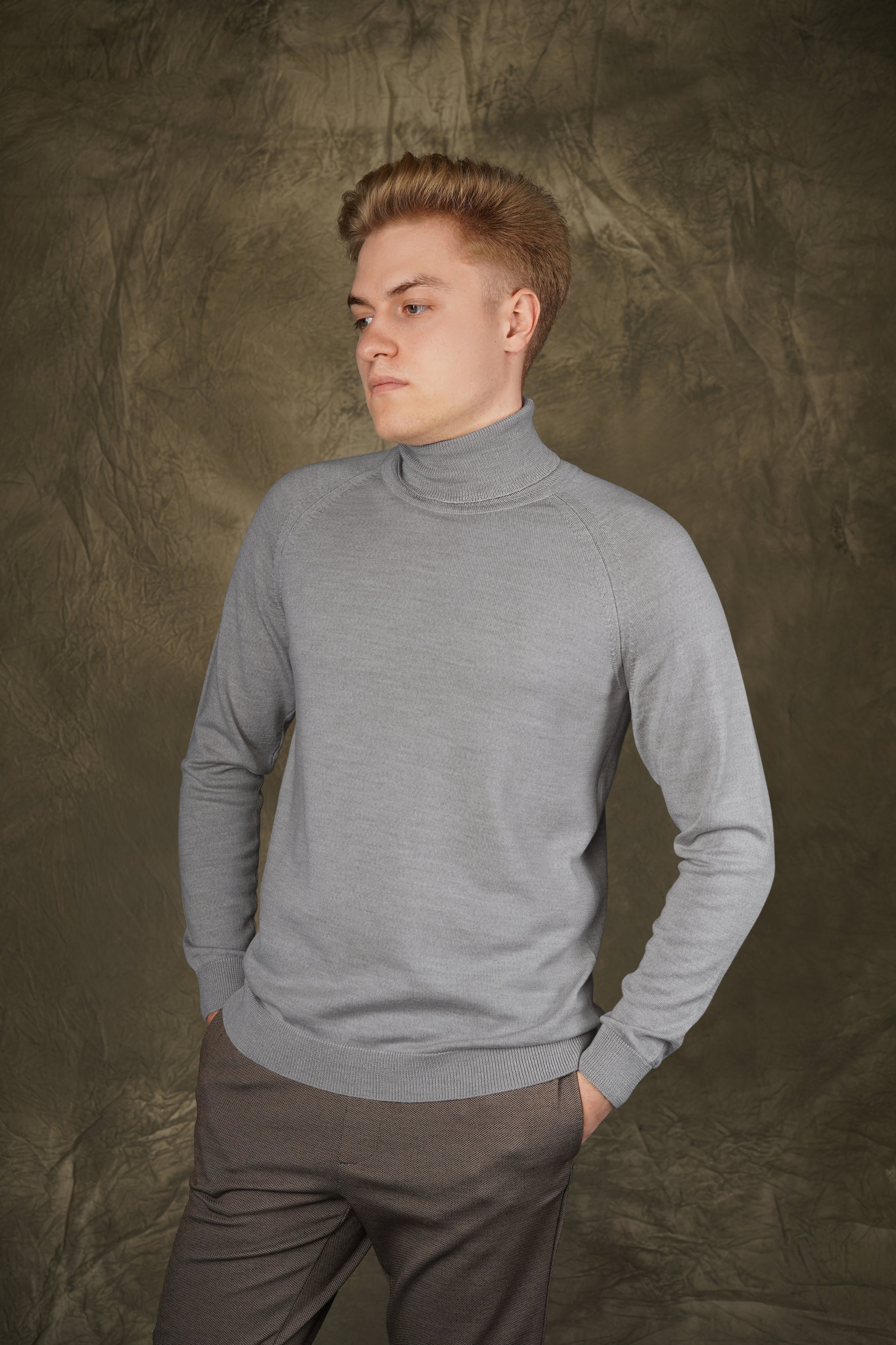 Merino wool turtleneck sweater