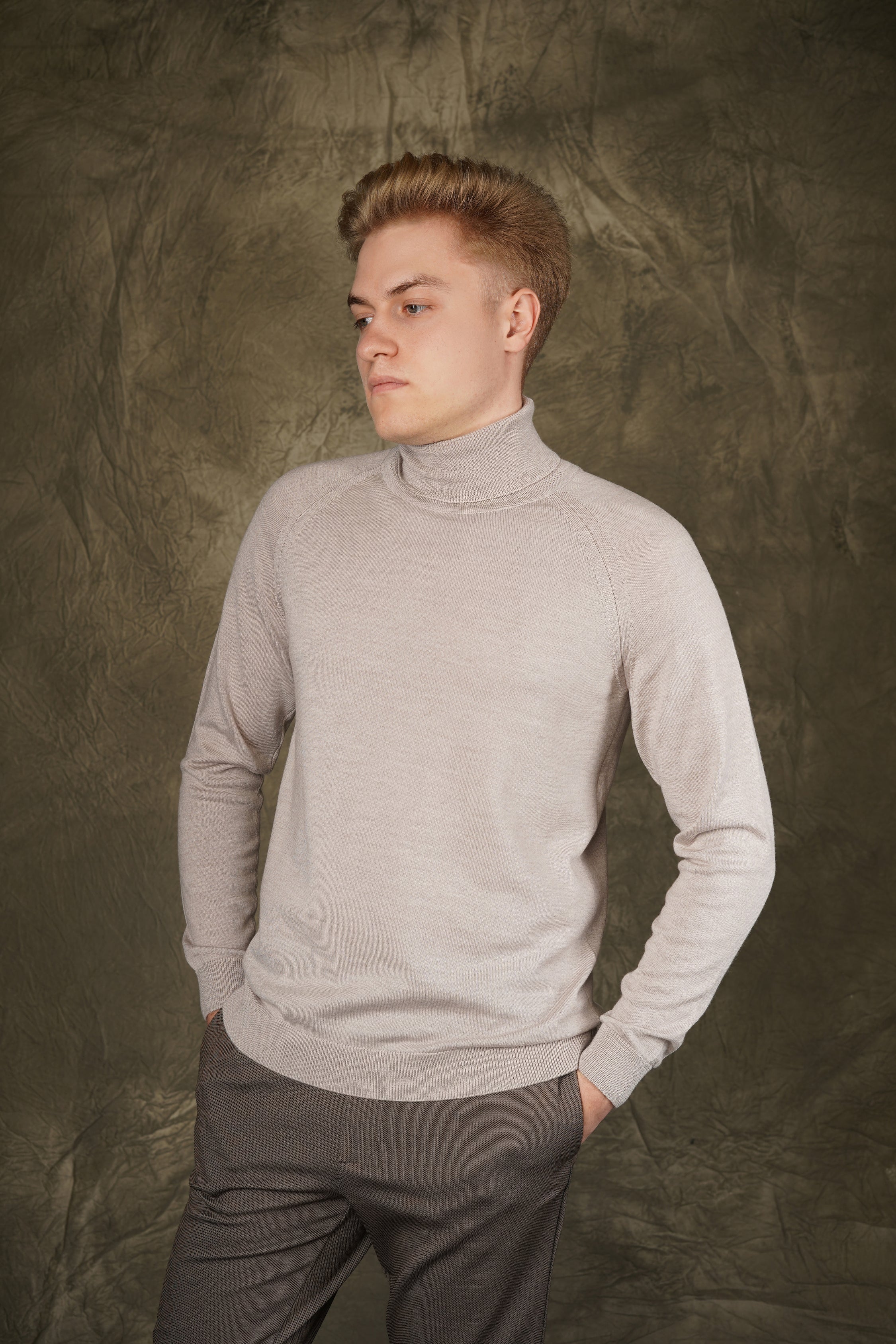 Merino wool turtleneck sweater