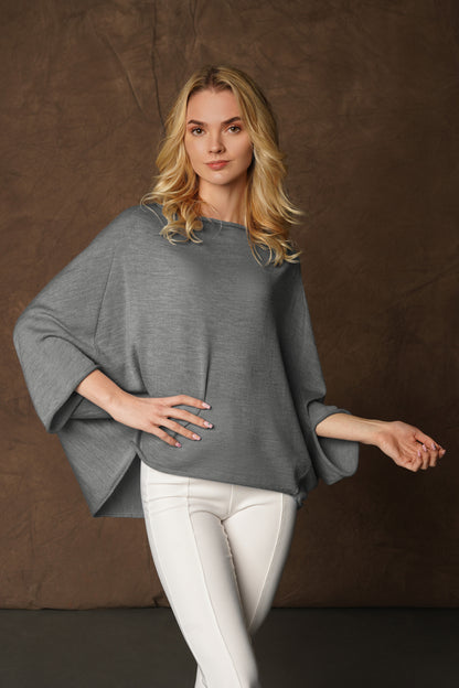 Merino wool poncho